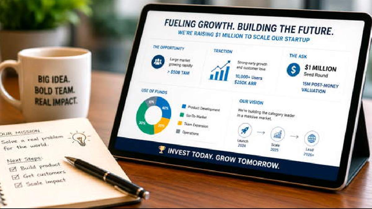 Startup financial planning and business growth chart