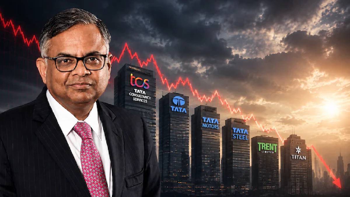 Tata Group Stocks Lose ₹63,000 Crore After N Chandrasekaran
