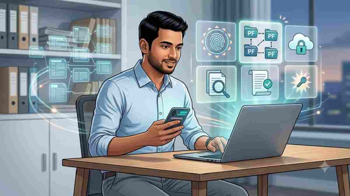 Employee checking old PF account through EPFO E-PRAAPTI portal