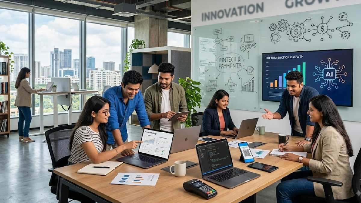 Young entrepreneurs building a startup
