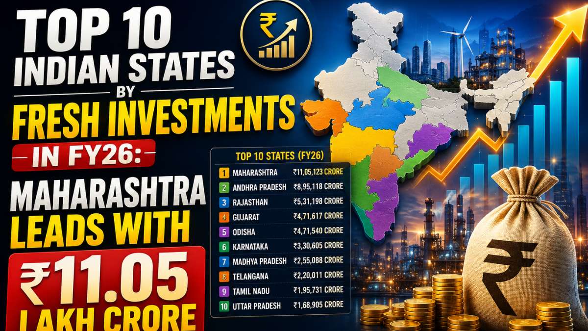 Top Indian states by fresh investments FY26