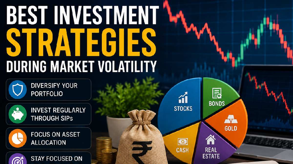 Investor analyzing stock market during volatility