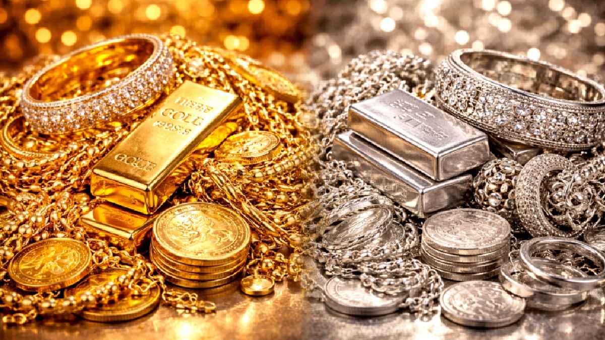 Gold & Silver Rates Today: Gold Down 6%, Silver 7% Lower in a Month