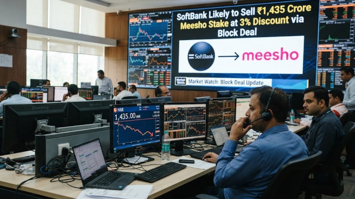 SoftBank Set to Sell ₹1,435 Crore Stake in Meesho Through Block Deal at 3% Discount