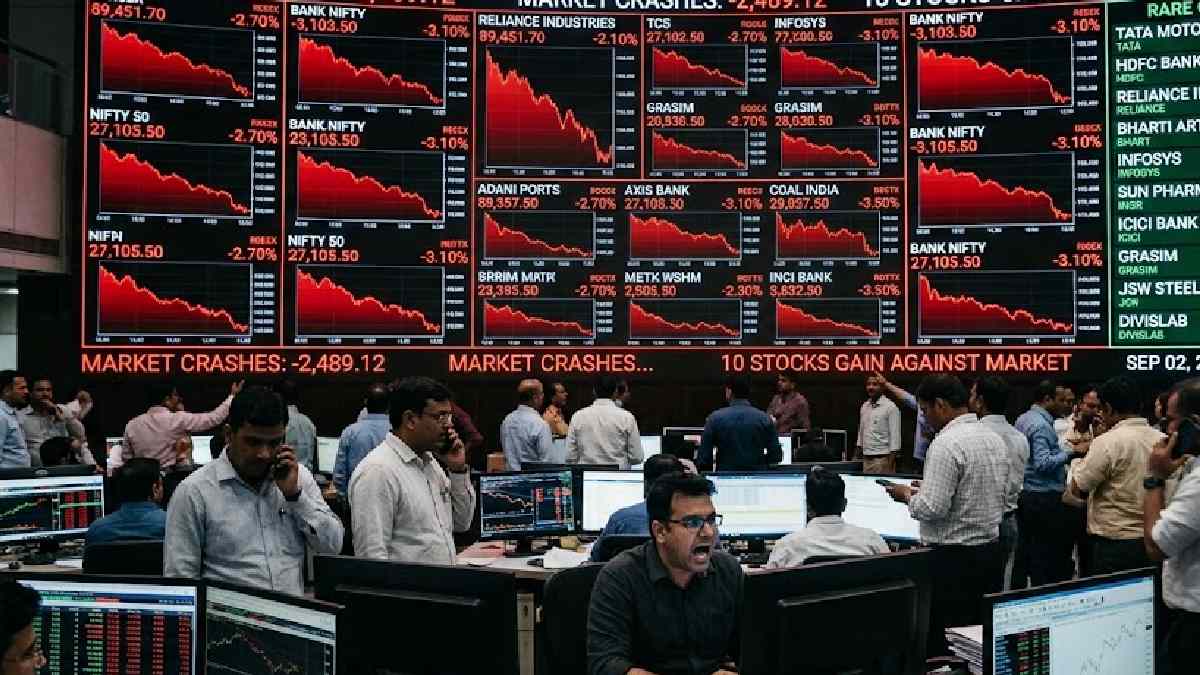 Indian stock market selloff and rising stocks