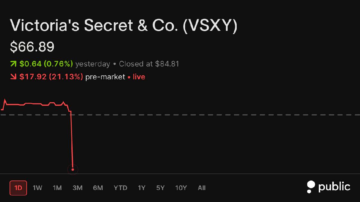 Victoria’s Secret Stock Down 20% After Earnings Report